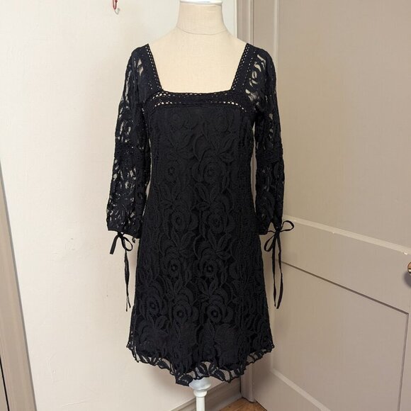 Unconventional Lace Whimsigoth Dress Crochet Solitaire Ravi Khosla Cutegoth Boho - Picture 7 of 7